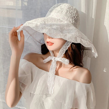 Chapeau d'été en dentelle - Beige - M (56 - 58cm) | La boutique du chapeau