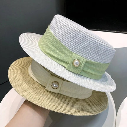 Chapeau d'été en paille - Noir - M (56 - 58cm) | La boutique du chapeau