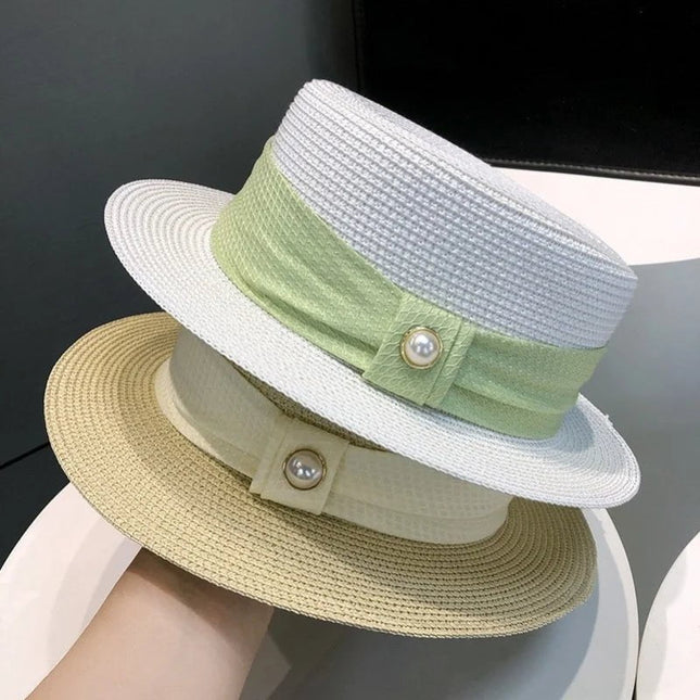 Chapeau d'été en paille - Noir - M (56 - 58cm) | La boutique du chapeau
