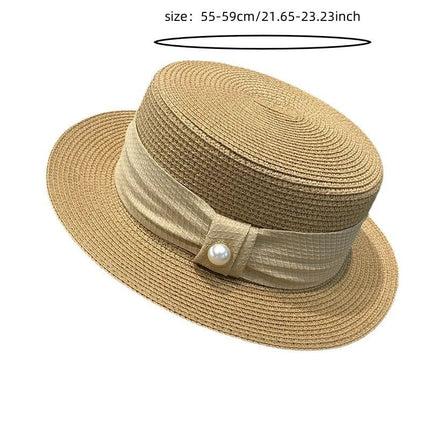 Chapeau d'été en paille - Noir - M (56 - 58cm) | La boutique du chapeau