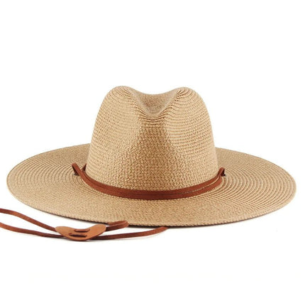 Chapeau d'été en paille - Khaki - M (56 - 58cm) | La boutique du chapeau