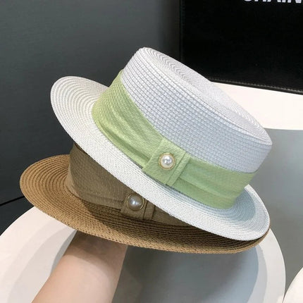 Chapeau d'été en paille - Noir - M (56 - 58cm) | La boutique du chapeau