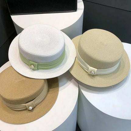 Chapeau d'été en paille - Noir - M (56 - 58cm) | La boutique du chapeau