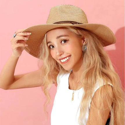 Chapeau d'été en paille - Beige - M (56 - 58cm) | La boutique du chapeau