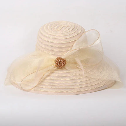 Chapeau élégant à design moderne - Blanc - L (58 - 59cm) | La boutique du chapeau