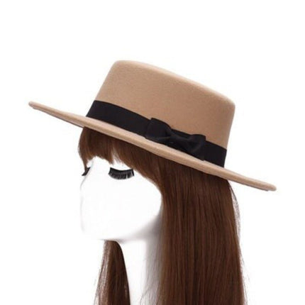 Chapeau en laine à bord large - Beige - M (56 - 58cm) | La boutique du chapeau