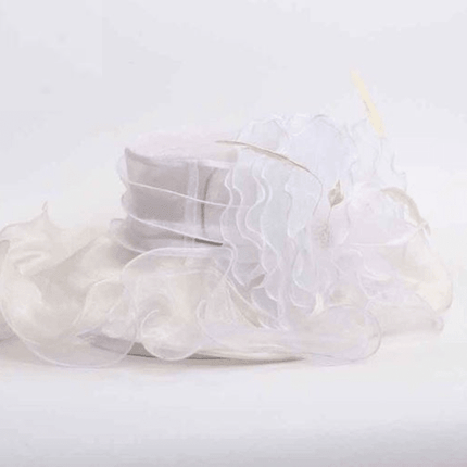 Chapeau en Organza - Blanc - M (56 - 58cm) | La boutique du chapeau
