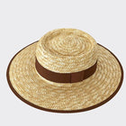 Chapeau en paille à large bord - Café rond - M (56 - 58cm) | La boutique du chapeau