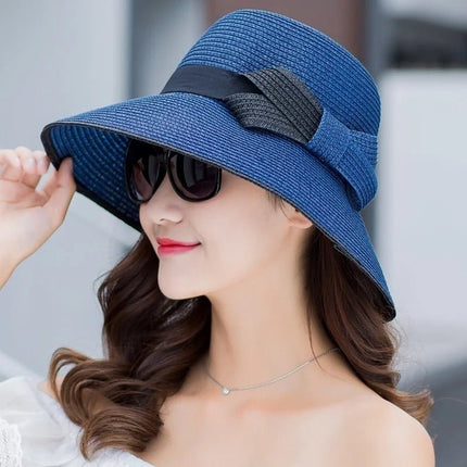 Chapeau en paille à visière - Khaki - M (56 - 58cm) | La boutique du chapeau