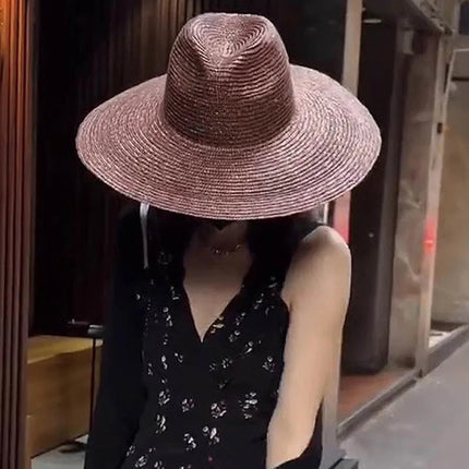 Chapeau en paille femme - Café - M (56 - 58cm) | La boutique du chapeau