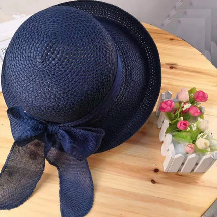Chapeau en paille femme - Bleu - M (56 - 58cm) | La boutique du chapeau