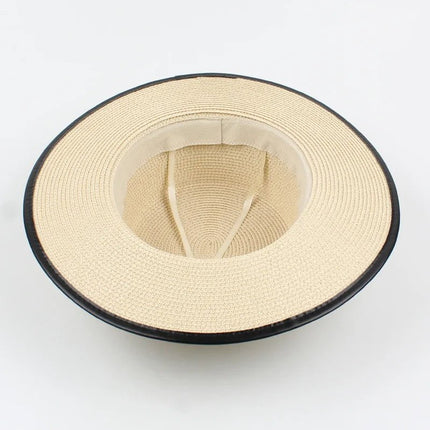 Chapeau en raphia élégant - Beige - M (56 - 58cm) | La boutique du chapeau