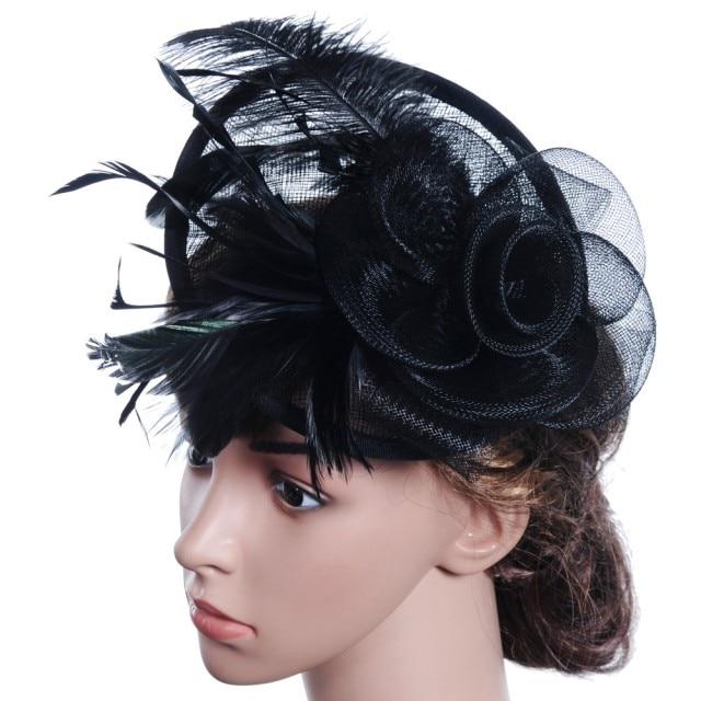 Chapeau fascinateur en lin - Noir - | La boutique du chapeau