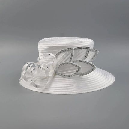 Chapeau Fascinator Blanc - 7 - M (56 - 58cm) | La boutique du chapeau
