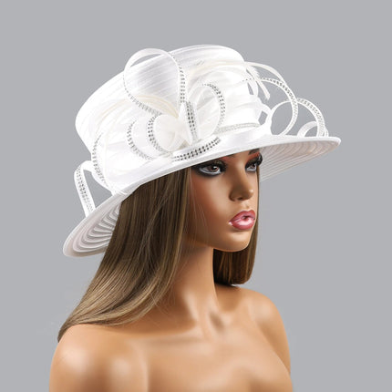 Chapeau Fascinator Blanc - 5 - M (56 - 58cm) | La boutique du chapeau