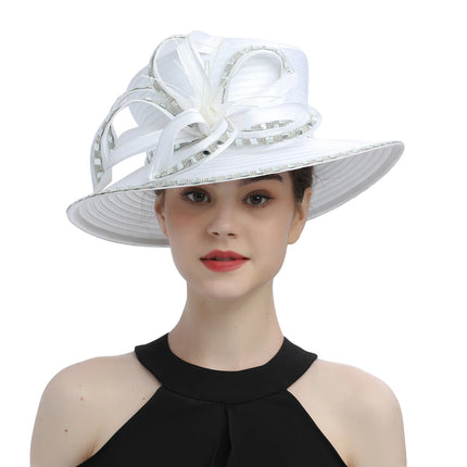 Chapeau Fascinator Blanc - 1 - M (56 - 58cm) | La boutique du chapeau