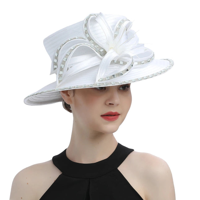 Chapeau Fascinator Blanc - 1 - M (56 - 58cm) | La boutique du chapeau