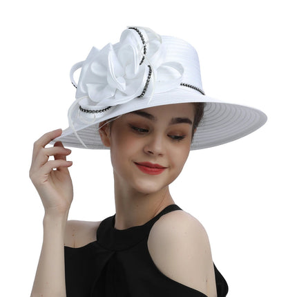 Chapeau Fascinator Blanc - 5 - M (56 - 58cm) | La boutique du chapeau