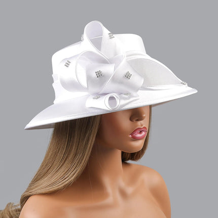 Chapeau Fascinator Blanc - 3 - M (56 - 58cm) | La boutique du chapeau