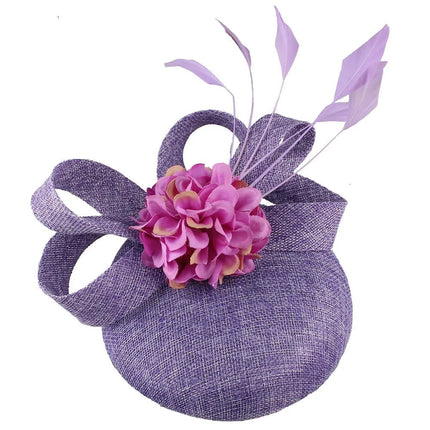 Chapeau Fascinator Brodé - Rose - | La boutique du chapeau