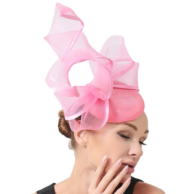 Chapeau Fascinator Cocktail - Rose - | La boutique du chapeau