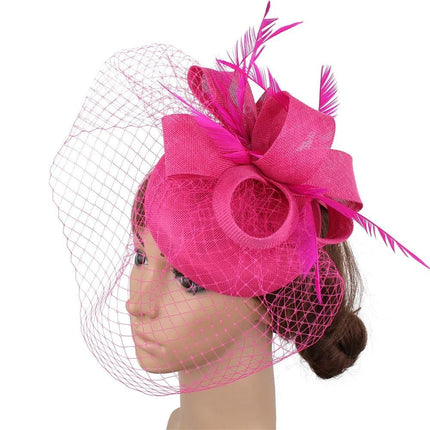 Chapeau Fascinator Élégant - Rose 2 - | La boutique du chapeau