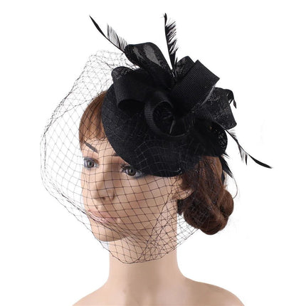 Chapeau Fascinator Élégant - Noir - | La boutique du chapeau