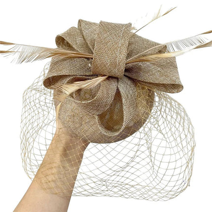 Chapeau Fascinator Élégant - Noir/blanc - | La boutique du chapeau