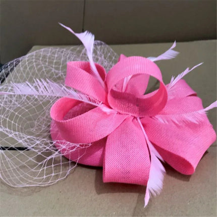 Chapeau Fascinator Élégant - Rose - | La boutique du chapeau