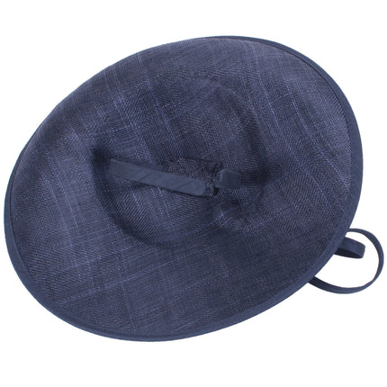 Chapeau Fascinator en lin - Bleu - | La boutique du chapeau