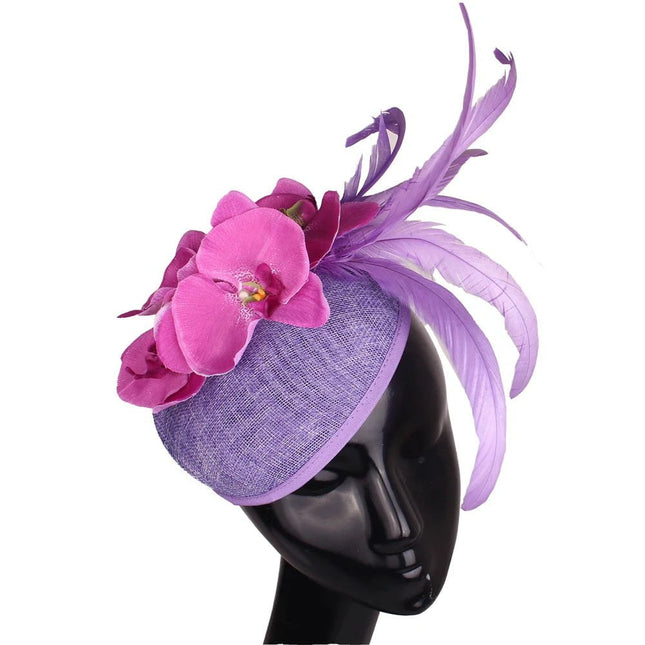 Chapeau Fascinator Exquis - Lavande - | La boutique du chapeau