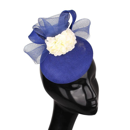 Chapeau Fascinator Festif - Bleu - | La boutique du chapeau