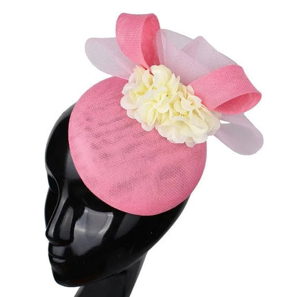 Chapeau Fascinator Festif - Pêche - | La boutique du chapeau