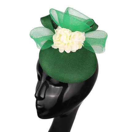 Chapeau Fascinator Festif - Vert - | La boutique du chapeau