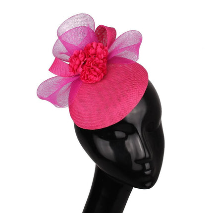 Chapeau Fascinator Festif - Rose/rouge - | La boutique du chapeau