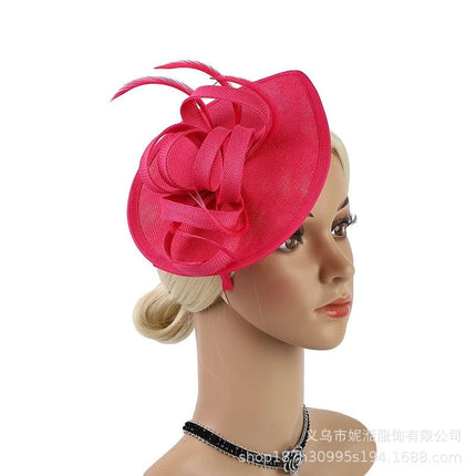 Chapeau Fascinator Luxe - Rose - | La boutique du chapeau
