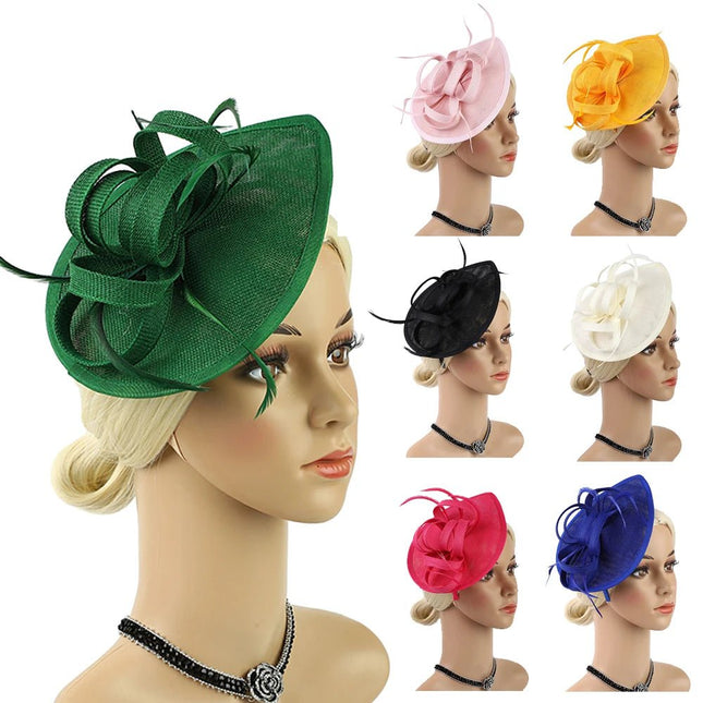 Chapeau Fascinator Luxe - Rose - | La boutique du chapeau