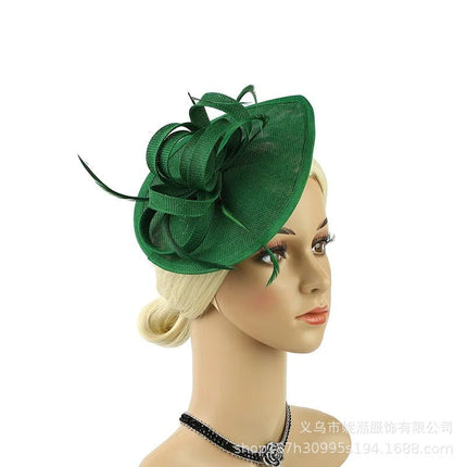 Chapeau Fascinator Luxe - Vert - | La boutique du chapeau