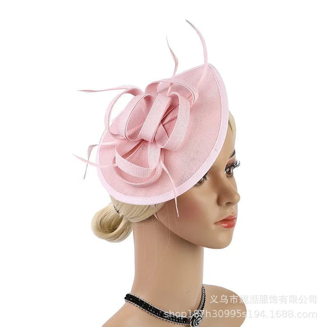 Chapeau Fascinator Luxe - Rose - | La boutique du chapeau