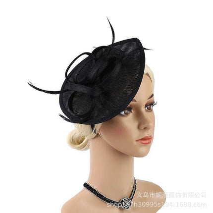 Chapeau Fascinator Luxe - Noir - | La boutique du chapeau