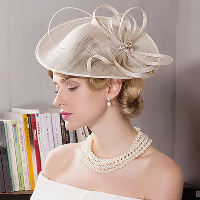 Chapeau Fascinator Mariage - Champagne - | La boutique du chapeau