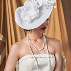 Chapeau Fascinator Plumes - Blanc - 2 - | La boutique du chapeau