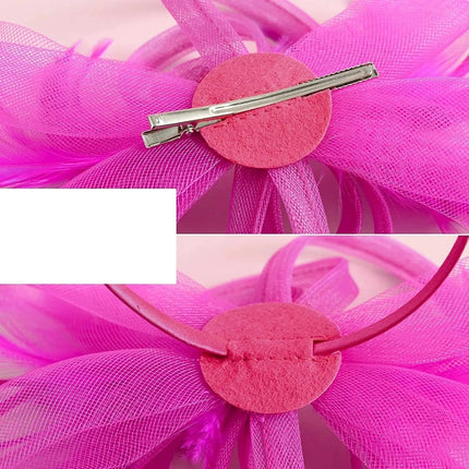 Chapeau Fascinator Satin - Bordeau - | La boutique du chapeau