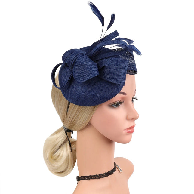 Chapeau Fascinator Tendance - Bleu - | La boutique du chapeau