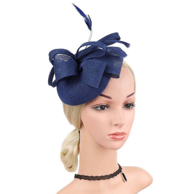 Chapeau Fascinator Tendance - Bleu - | La boutique du chapeau