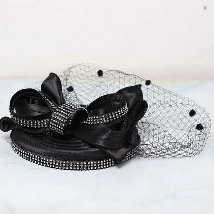 Chapeau Fascinator Voilette - Blanc - Taille unique | La boutique du chapeau