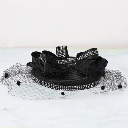 Chapeau Fascinator Voilette - Blanc - Taille unique | La boutique du chapeau