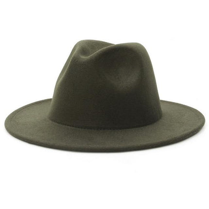Chapeau Fedora à bord plat - Vert - M (56 - 58cm) | La boutique du chapeau