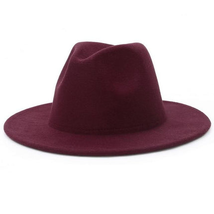 Chapeau Fedora à bord plat - Bordeaux - M (56 - 58cm) | La boutique du chapeau