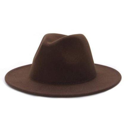 Chapeau Fedora à bord plat - Café - M (56 - 58cm) | La boutique du chapeau